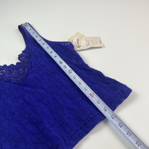 Vintage Y2K Lace Tank Top M Purple Fairy Grunge Whimsigoth Coquette - Picture 7 of 10